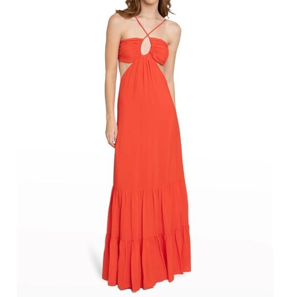 NWOT Nicole Miller Collection Cut Out Maxi Dress L - Picture 12 of 12